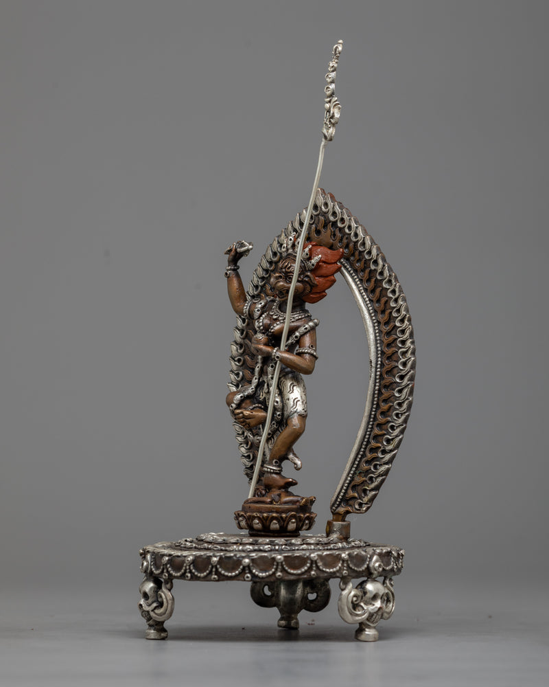 Machine Made Singha Mukha Statue | Crafted with Oxidized Copper for Spiritual Presence