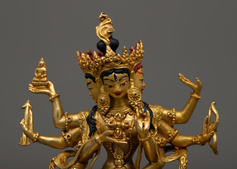 Machine Made Copper Namgyelma Statue | Crafted with Precision for Spiritual Reverence