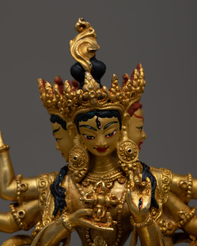 Machine Made Copper Namgyelma Statue | Crafted with Precision for Spiritual Reverence