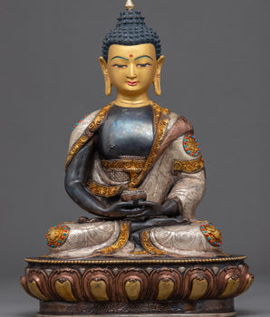 Namo Amitabha Buddha Copper Sculpture