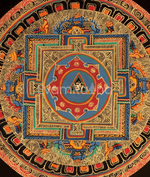 Tibetan Om Mandala Thangka | Sacred Art of Creation and Meditation