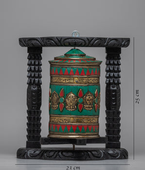 Buddhist Spinning Prayer Wheel | Buddhist Meditation Enhancer