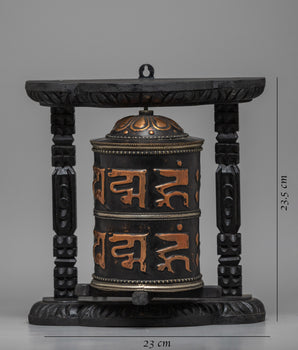 Tibetian Prayer Wheel |  Buddhist Ritual Object for Home and Practice