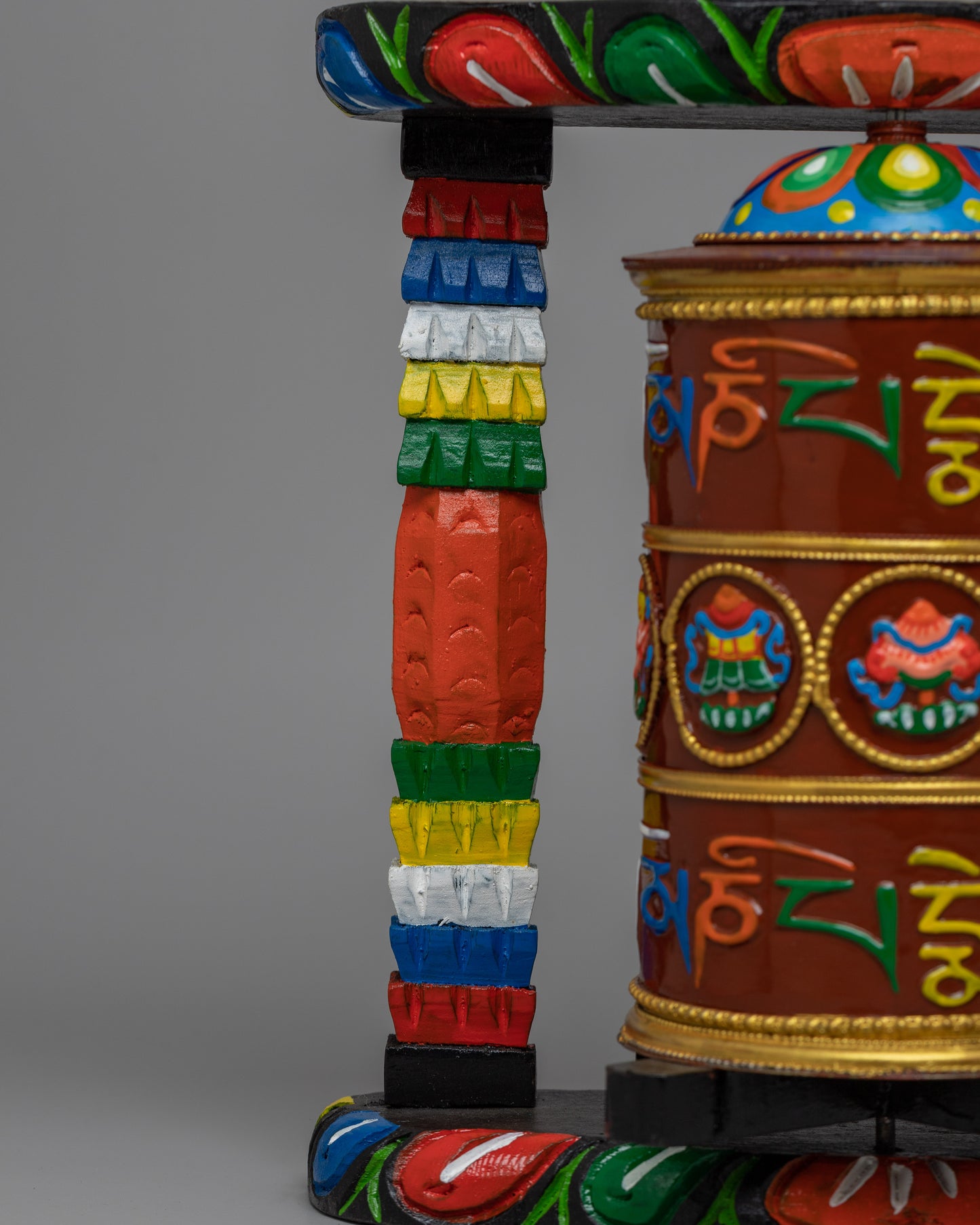 Evamratna's Mantra Prayer Wheel | Buddhist Ritual Tool for Serenity and Mindfulness