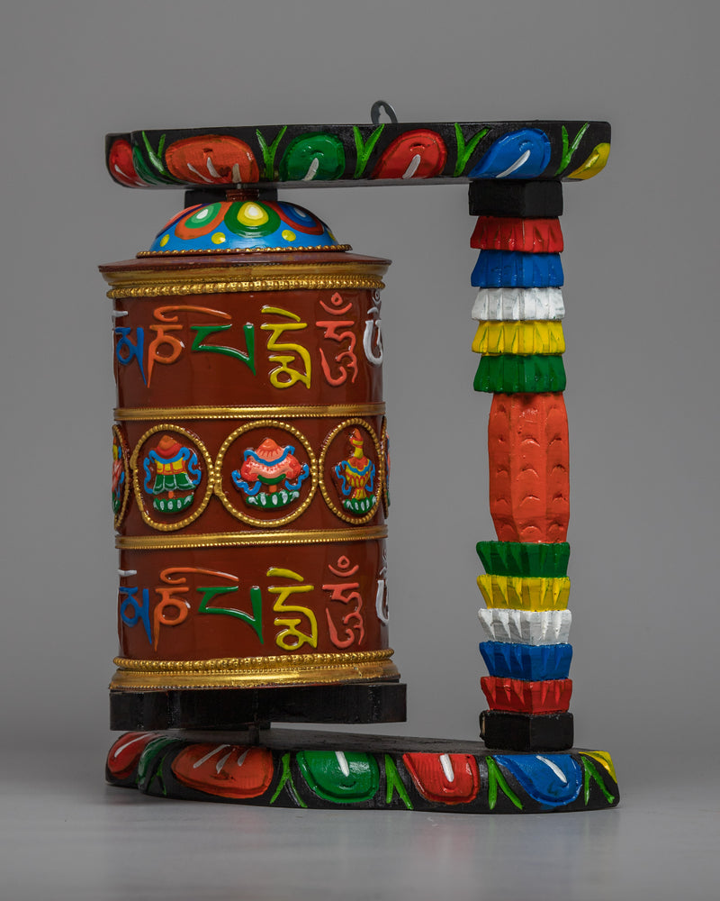 Evamratna's Mantra Prayer Wheel | Buddhist Ritual Tool for Serenity and Mindfulness