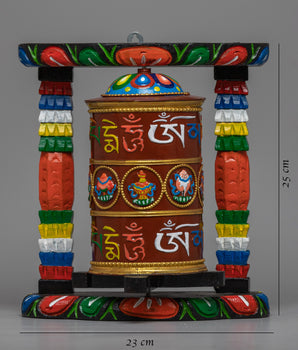 Evamratna's Mantra Prayer Wheel | Buddhist Ritual Tool for Serenity and Mindfulness
