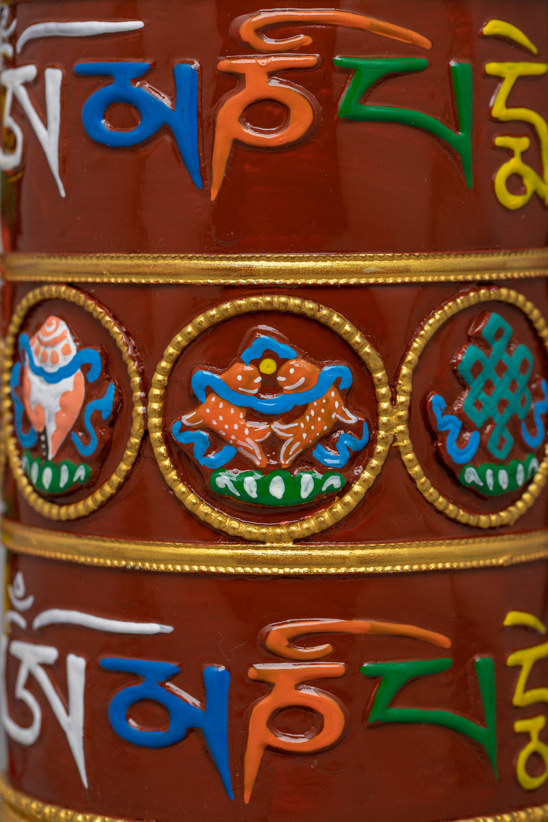 Evamratna's Mantra Prayer Wheel | Buddhist Ritual Tool for Serenity and Mindfulness