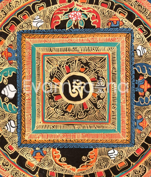 Traditional Om Mandala | Tibetan Artwork for Spiritual Meditation