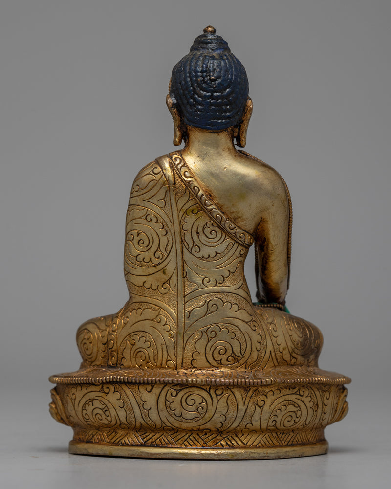 Turuquoise Shakyamuni Buddha Statue | Symbolizing Spiritual Serenity and Wisdom