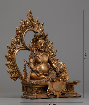 Dzambhala Wealth Buddha Statue | Traditional Nepalese Art