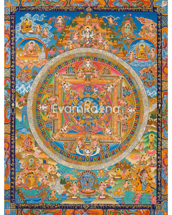 Maitreya Buddha Mandala Thangka