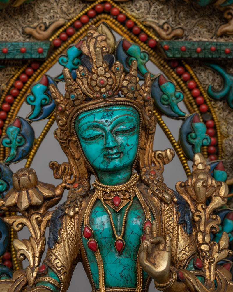 Premium Green Tara Prayer Statue | Experience Healing and Protection in Your Sacred Space