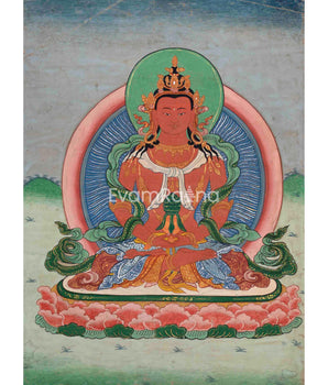 Vintage Amitayus Buddha With Soft Colors