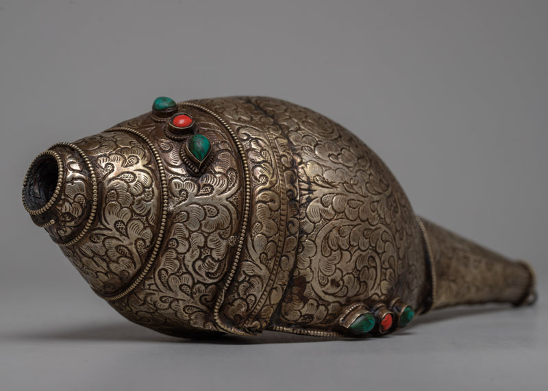 Buddhist Ritual Conch Shell | Harmonizing Spiritual Practice with Sacred Sound