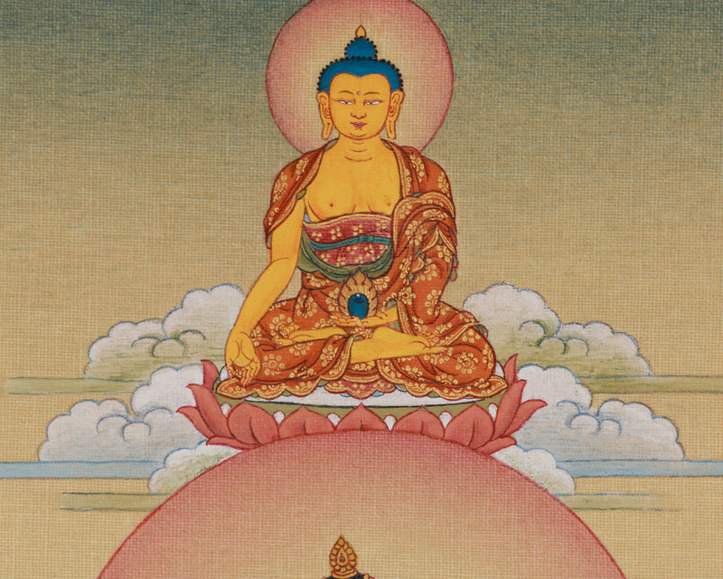 Kṣitigarbha Bodhisattva Thangka | Compassionate Guardian of Souls