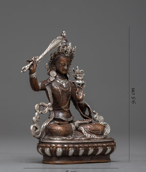Copper Machine Made Manjushri Statue | Effortless Precision in Divine Craftsmanship for Spiritual Elevation