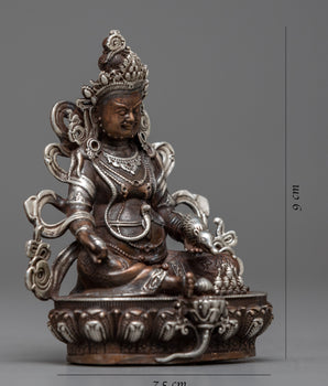 Dzambhala Wealth Deity Statue | Machinemade Statue in Oxidized Copper for Prosperity