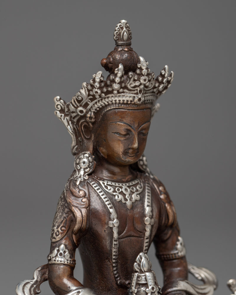 Machine Made Amitayus Buddha Statue | Craftsmanship in Divine Form for Spiritual Practice