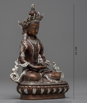 Machine Made Amitayus Buddha Statue | Craftsmanship in Divine Form for Spiritual Practice