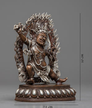 Machine Made Dharmapala Vajrapani Statue | Effortless Precision in Sacred Representatio