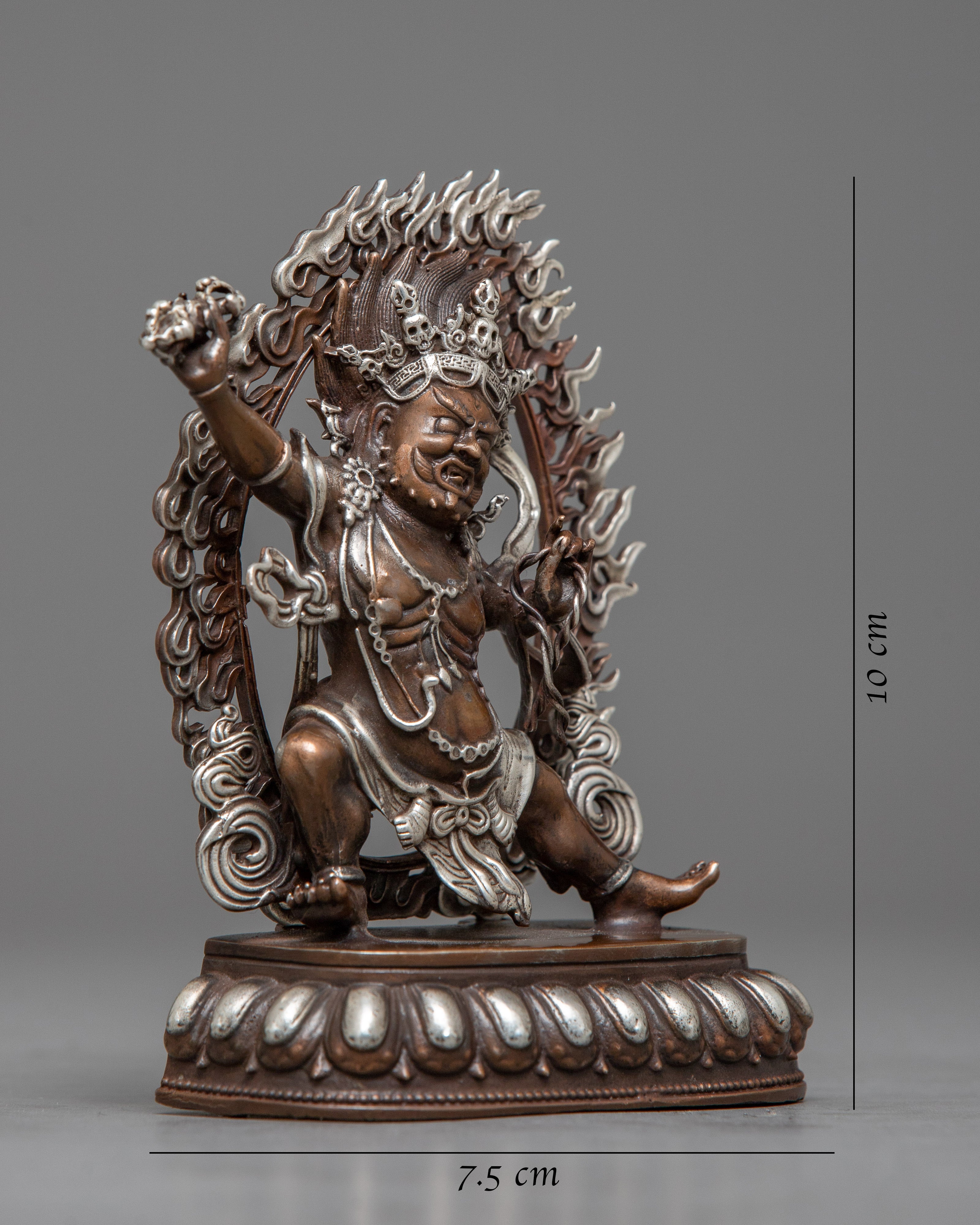 Machine Made Dharmapala Vajrapani Statue | Effortless Precision in Sacred Representatio