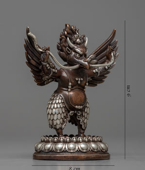 Copper Machine Made Garuda Statue | Intricately Crafted Symbol of Power and Protection