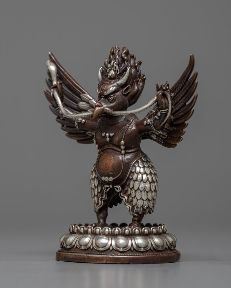 Copper Machine Made Garuda Statue | Intricately Crafted Symbol of Power and Protection
