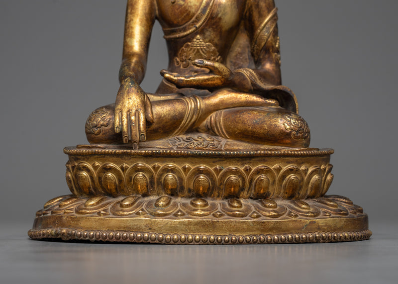 Gold Shakyamuni Buddha Statue | Serene Addition to Your Collection