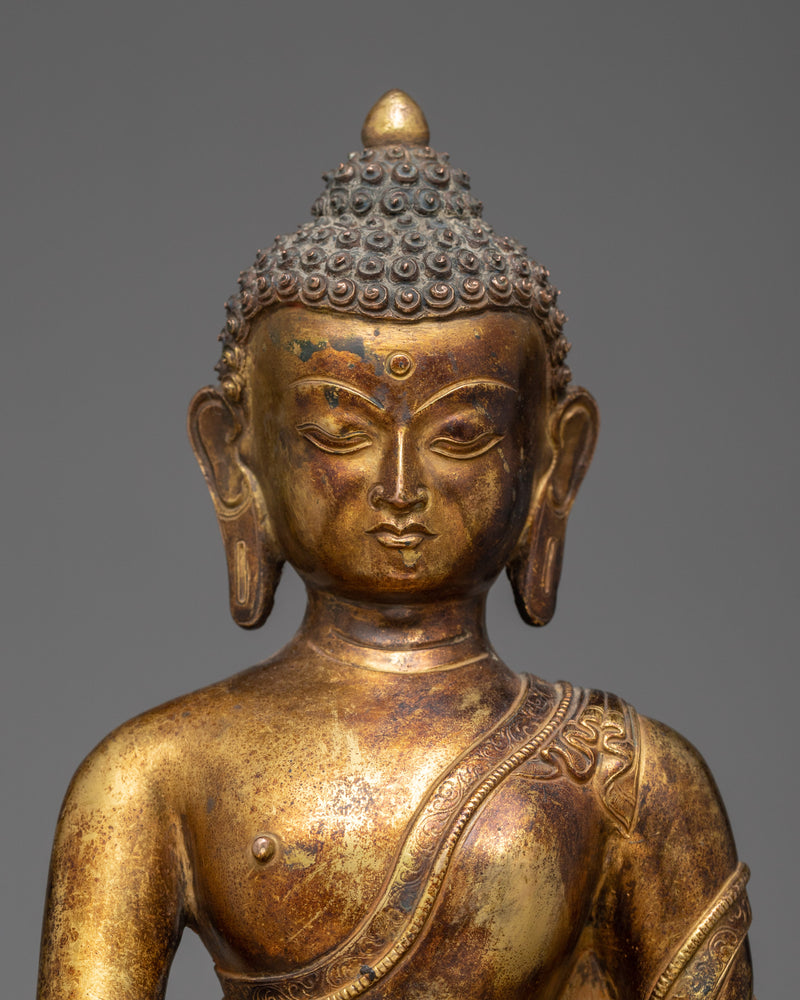 Gold Shakyamuni Buddha Statue | Serene Addition to Your Collection