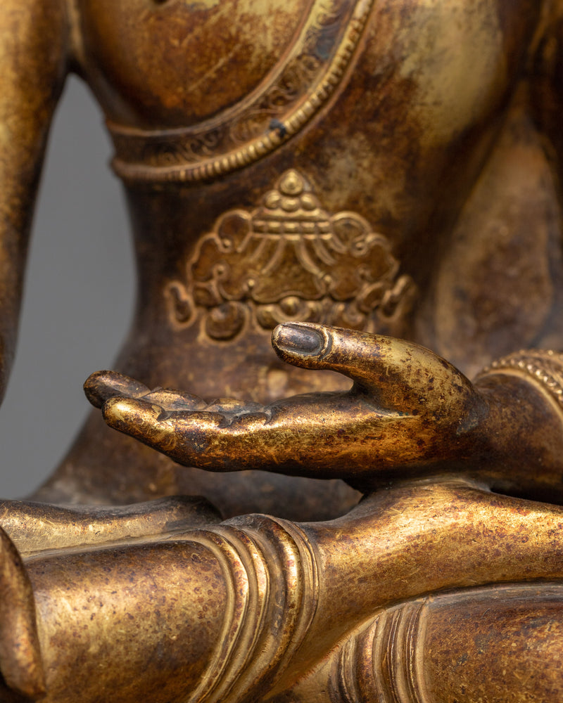 Gold Shakyamuni Buddha Statue | Serene Addition to Your Collection