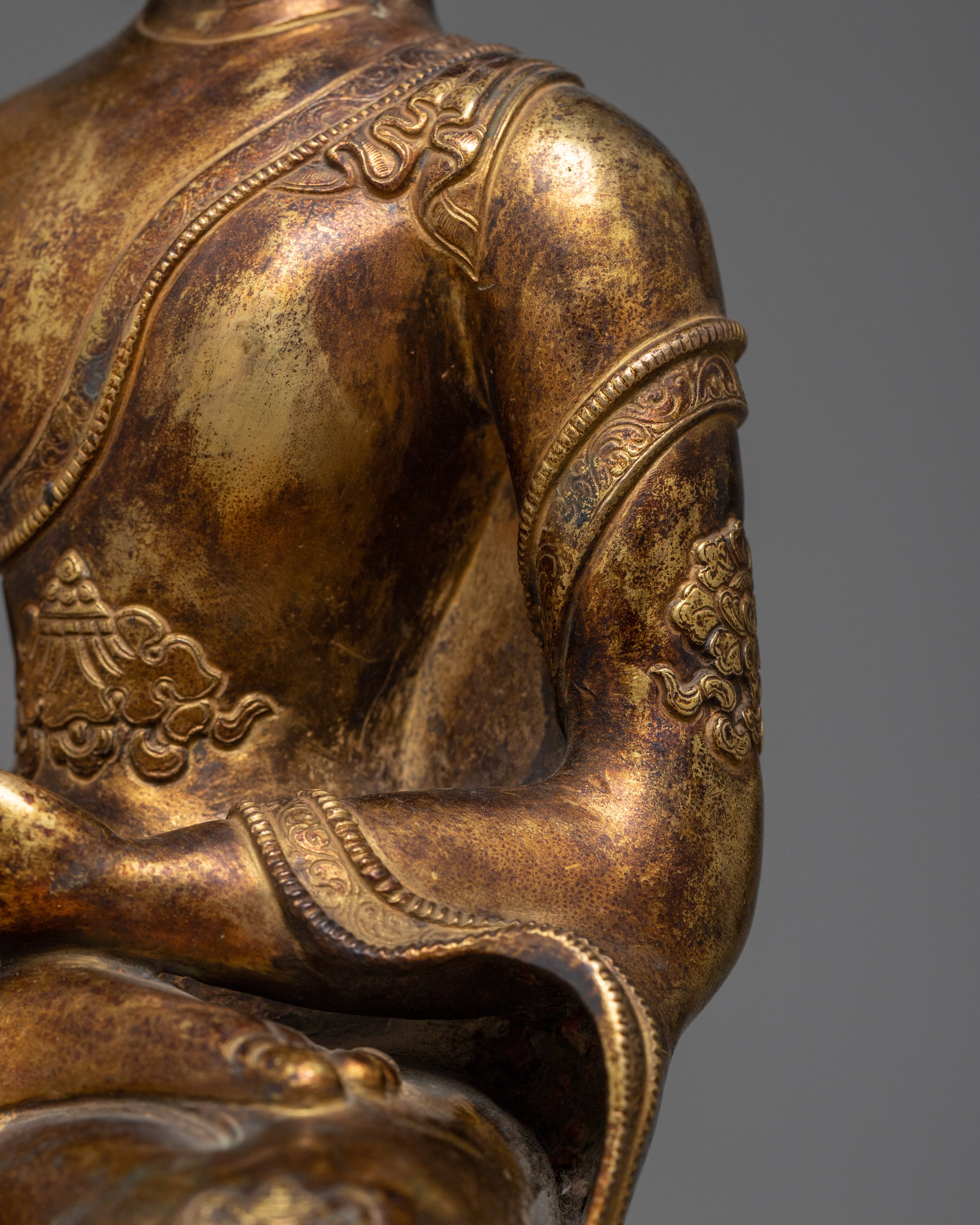 Gold Shakyamuni Buddha Statue | Serene Addition to Your Collection