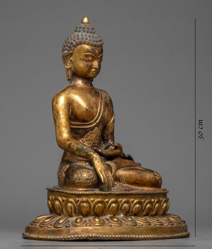 Gold Shakyamuni Buddha Statue | Serene Addition to Your Collection
