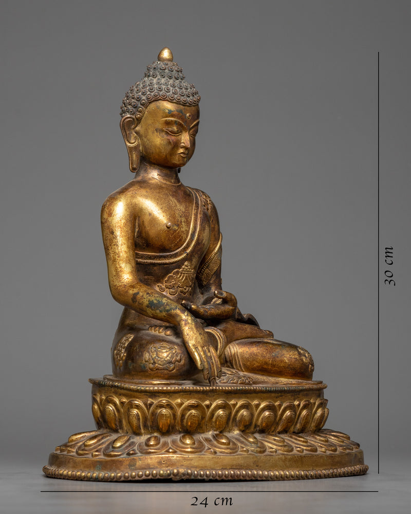 Gold Shakyamuni Buddha Statue | Serene Addition to Your Collection