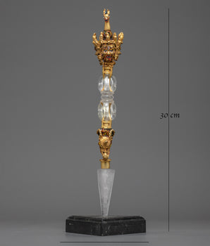 Tibetan Crystal Phurba | Ritual Dagger for Energy Clearing and Protection