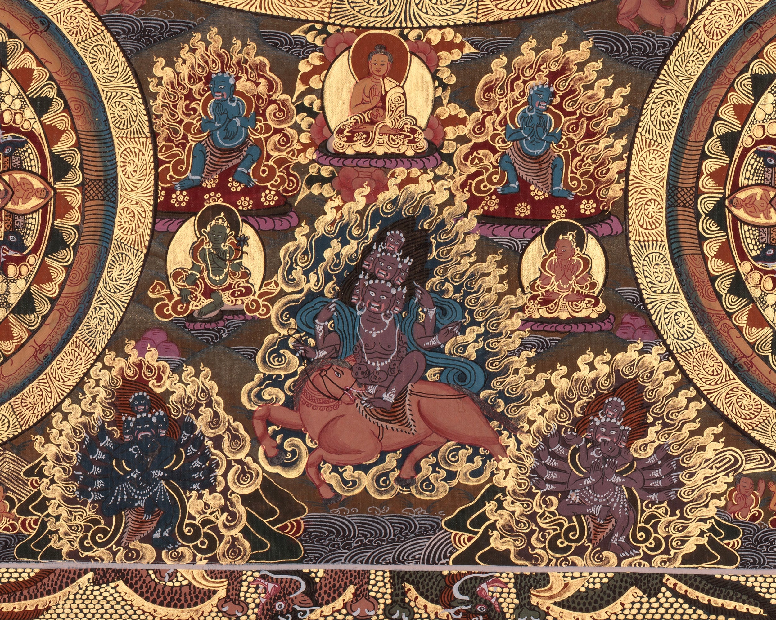 Buddha Mandala Himalayan Art | Sacred Thangka | Home Decor