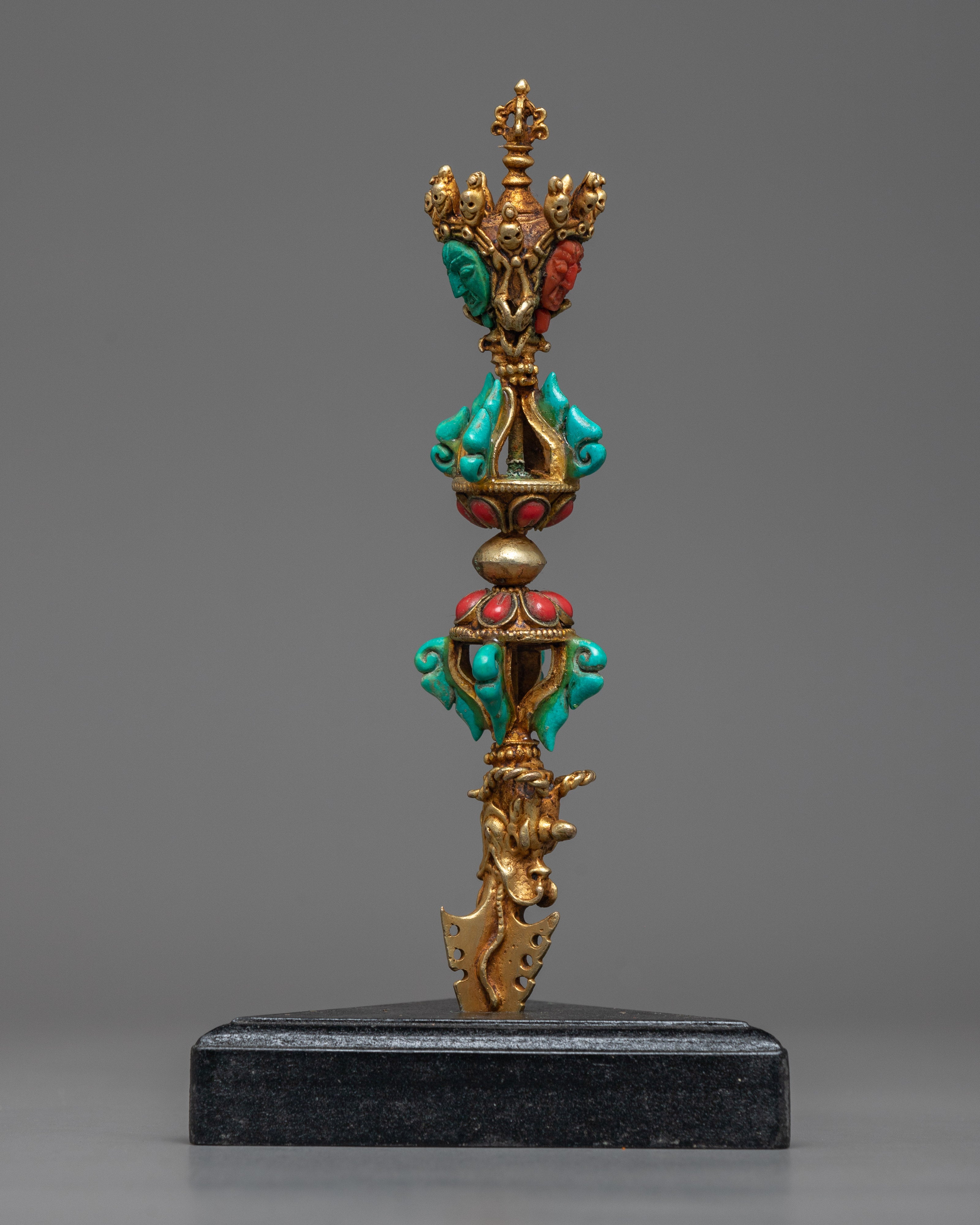 Wooden Stand Phurba | Handmade Dagger for Spiritual Practices