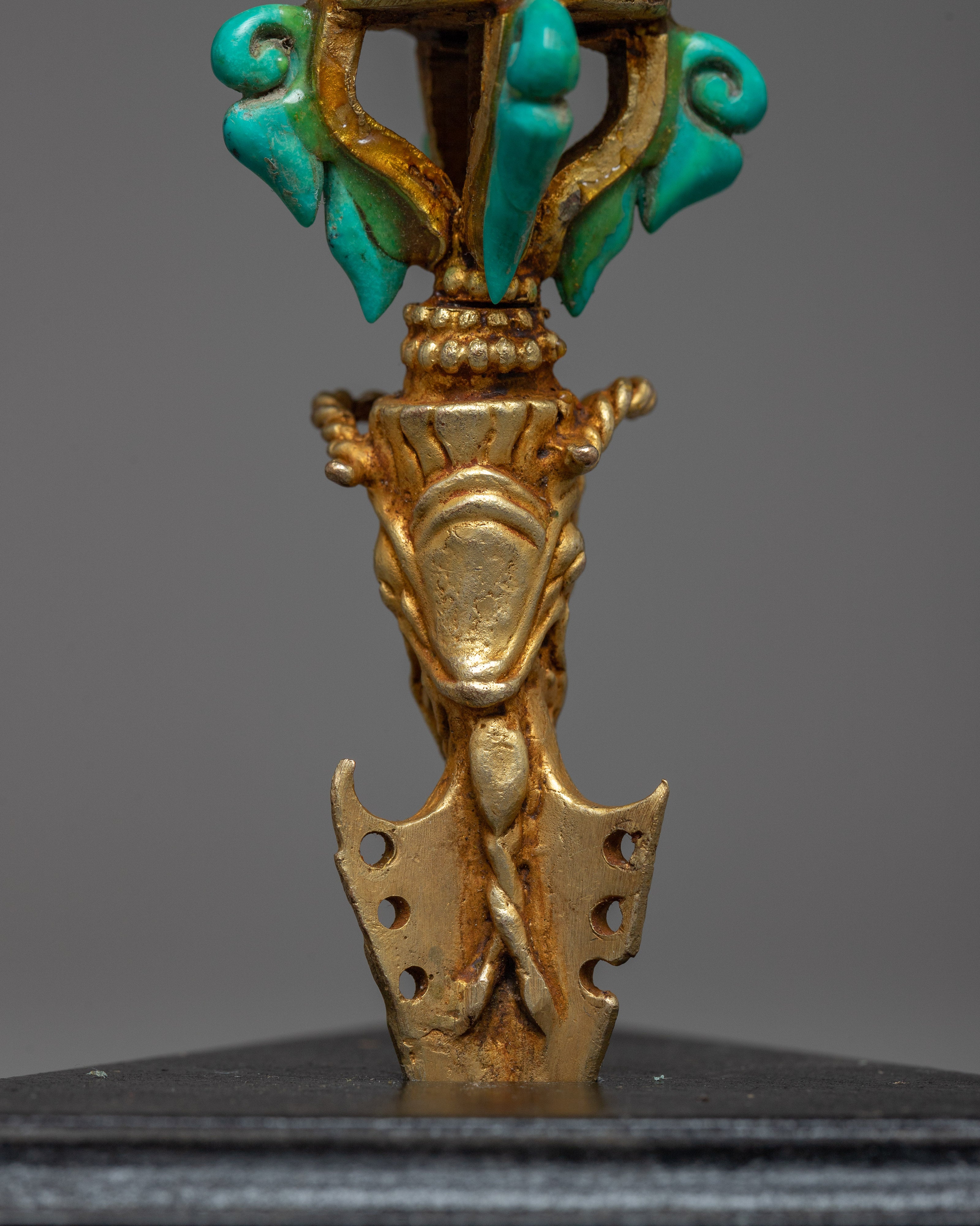 Wooden Stand Phurba | Handmade Dagger for Spiritual Practices