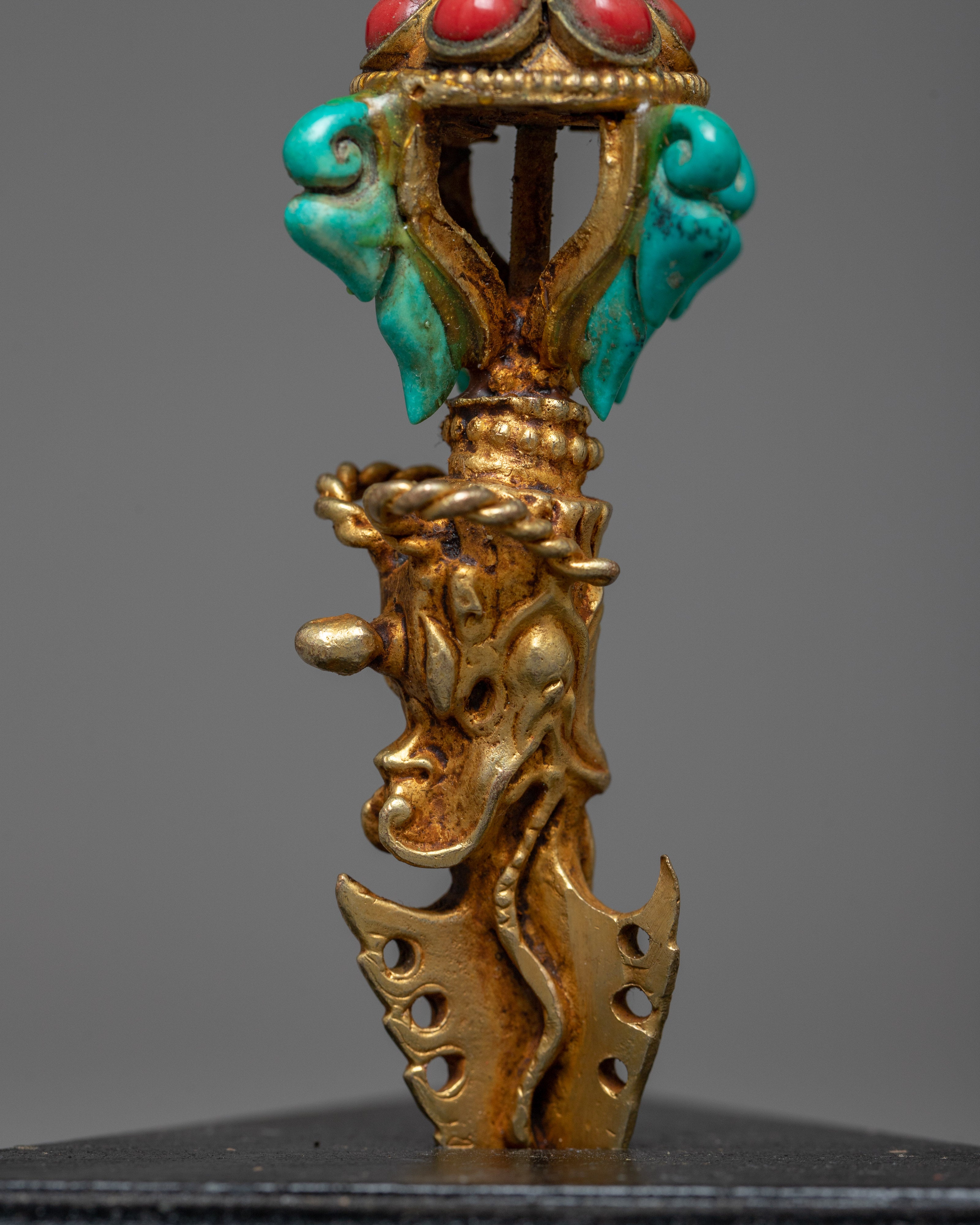 Wooden Stand Phurba | Handmade Dagger for Spiritual Practices