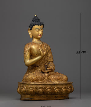 Copper Buddha Amogasiddhi Statue | Perfect for Creating a Sacred and Peaceful Atmosphere