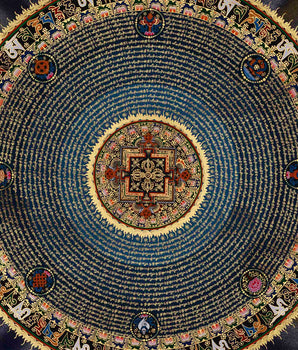 Beautifully Hand-Painted Gold Style Mantra Mandala | Wall Decoration For Relaxation