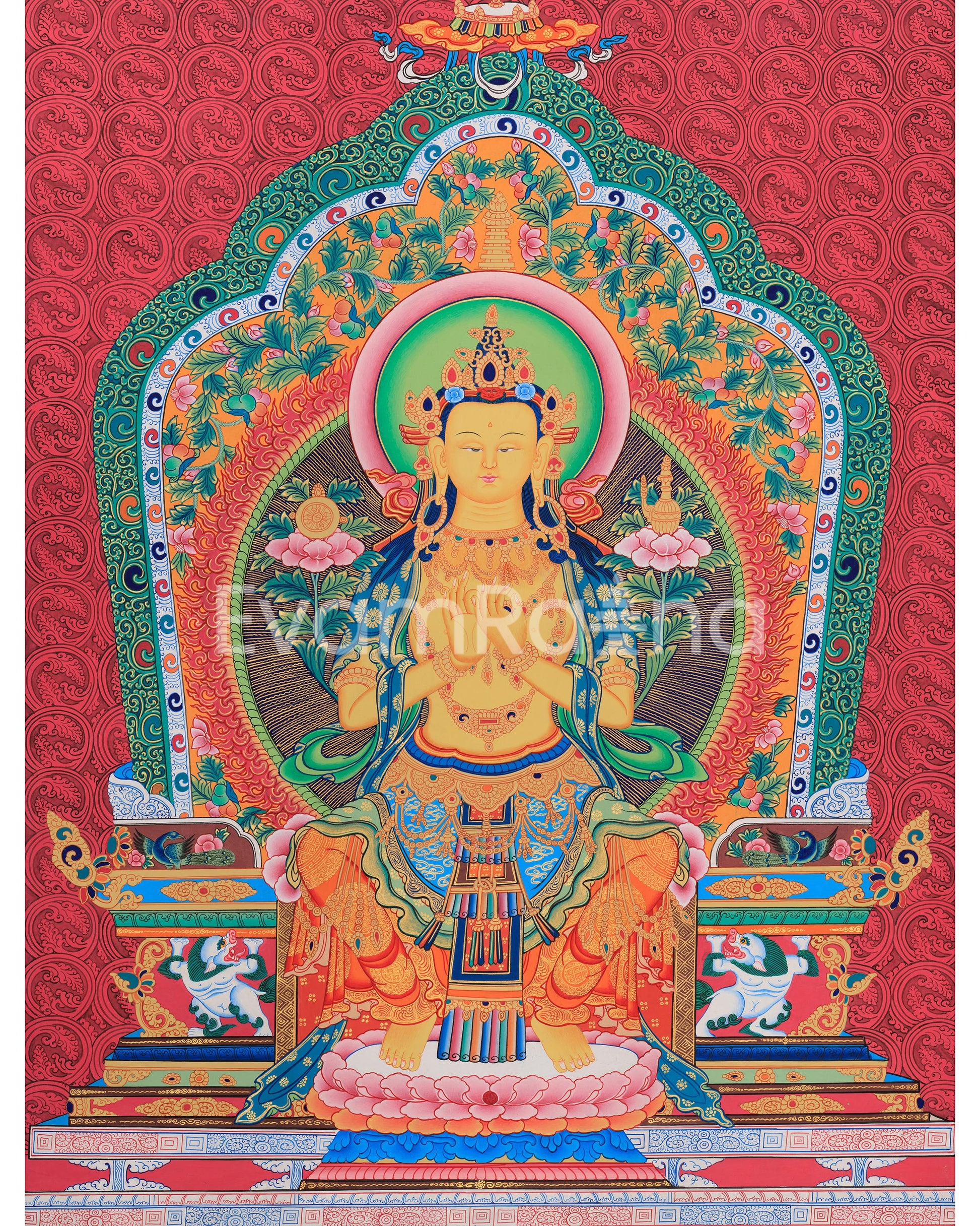 Enlightened Maitreya Buddha Canvas Print