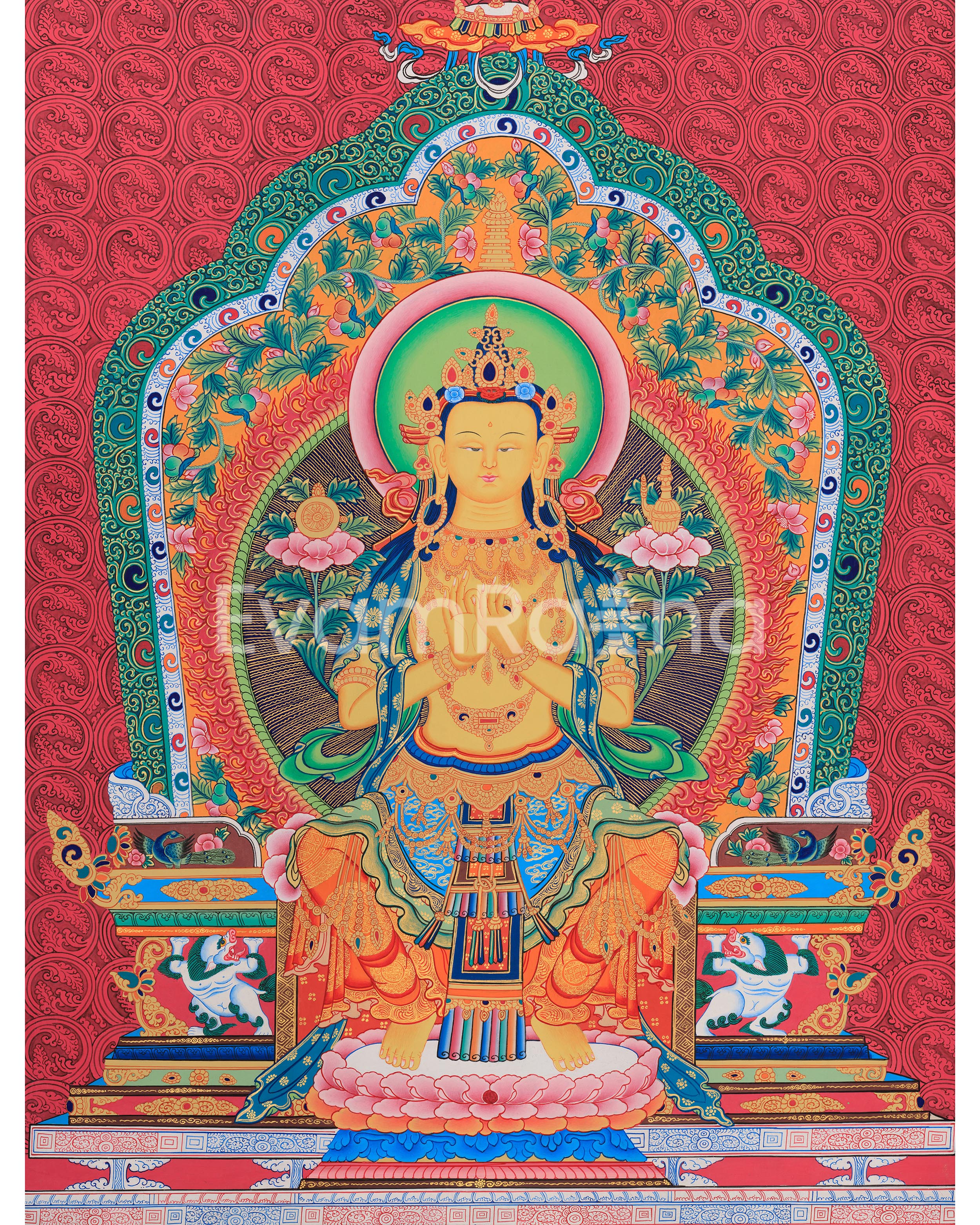 Enlightened Maitreya Buddha Canvas Print