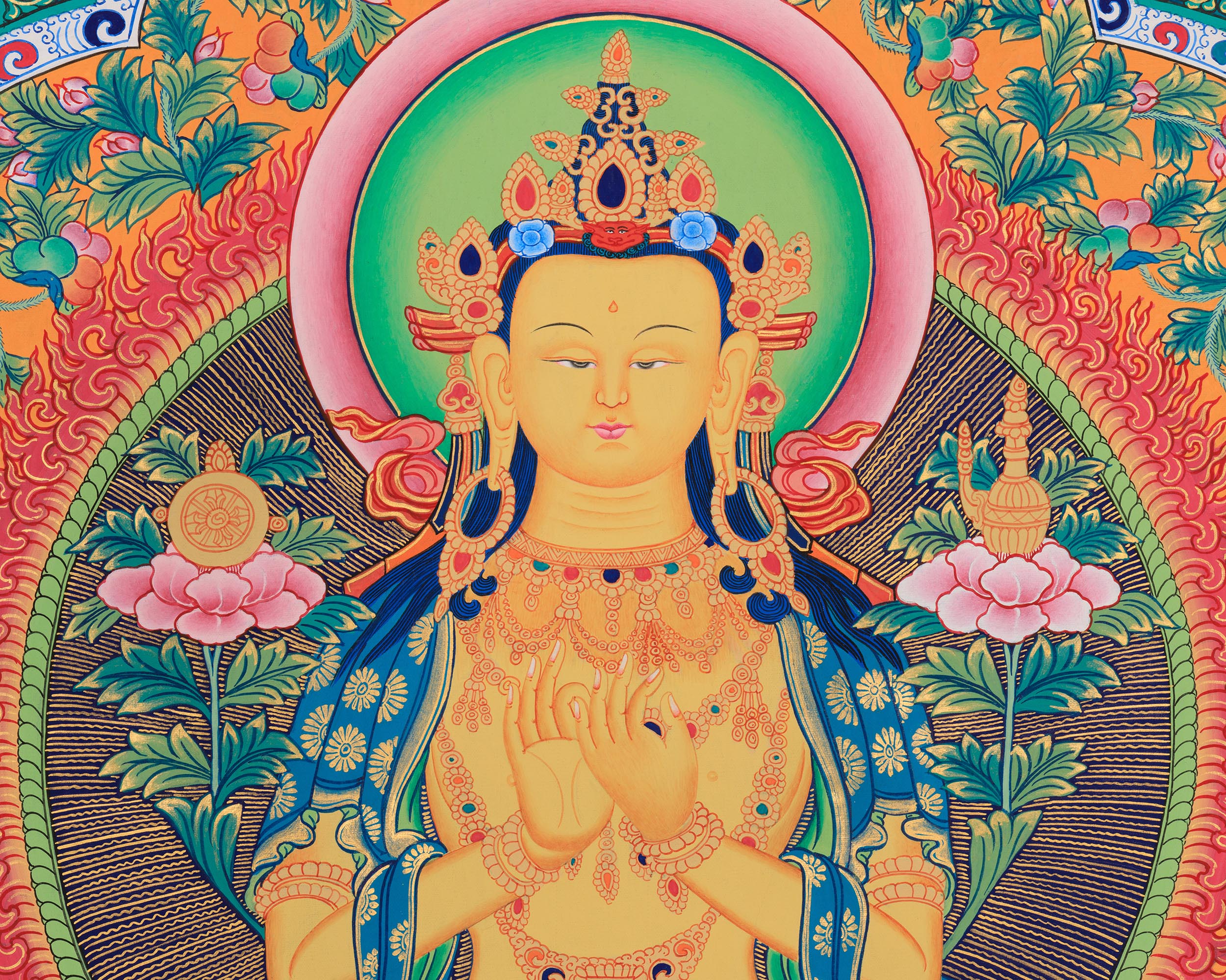 Enlightened Maitreya Buddha Canvas Print | Giclee Artwork
