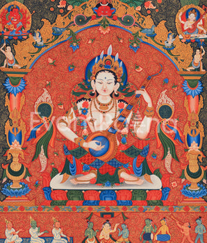 Maa Saraswati Thangka