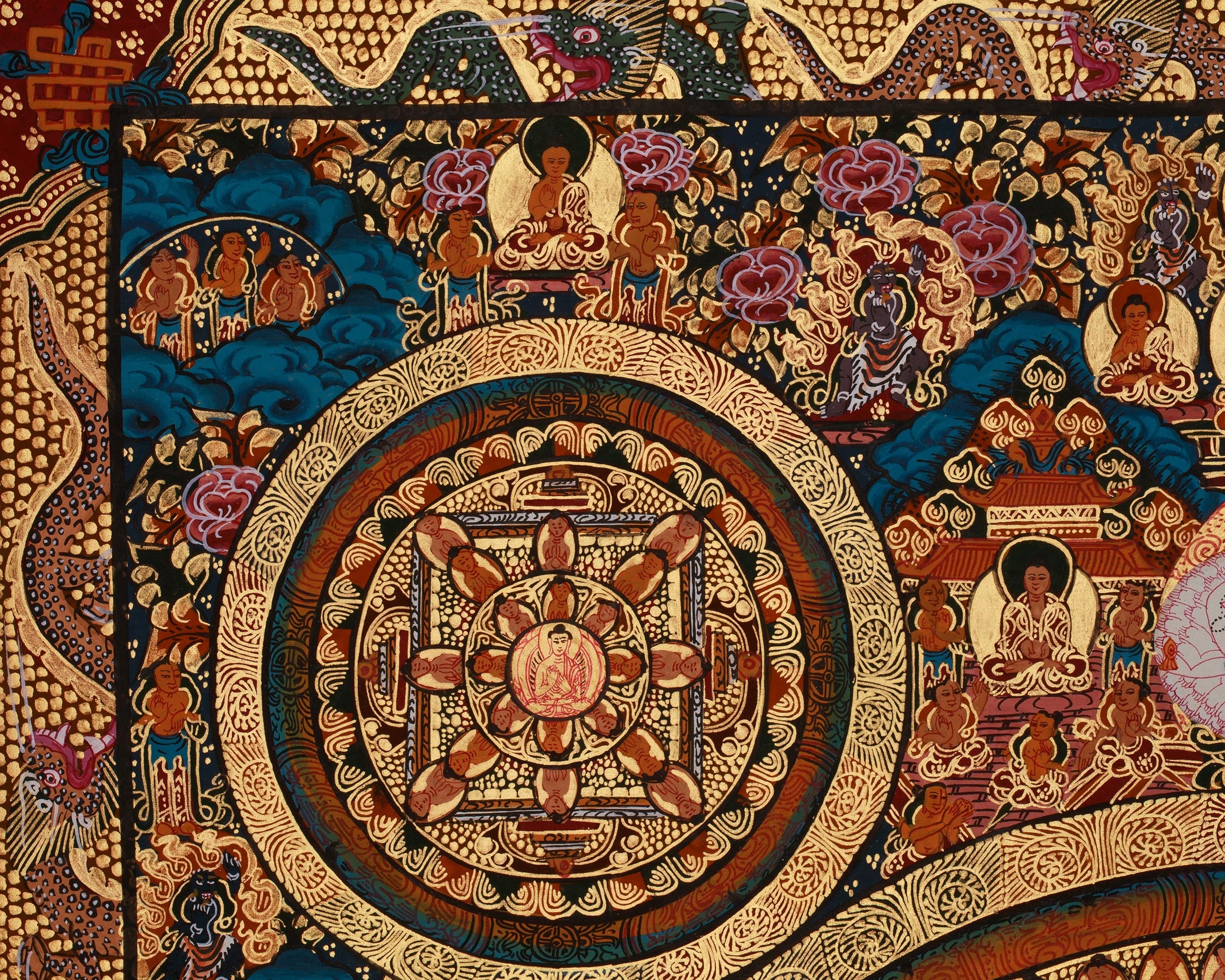 Hand-Painted Buddha Mandala Art | Meditation Altar