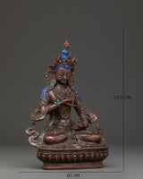 Handmade Oxidized Copper Statue of Vajrasattva
