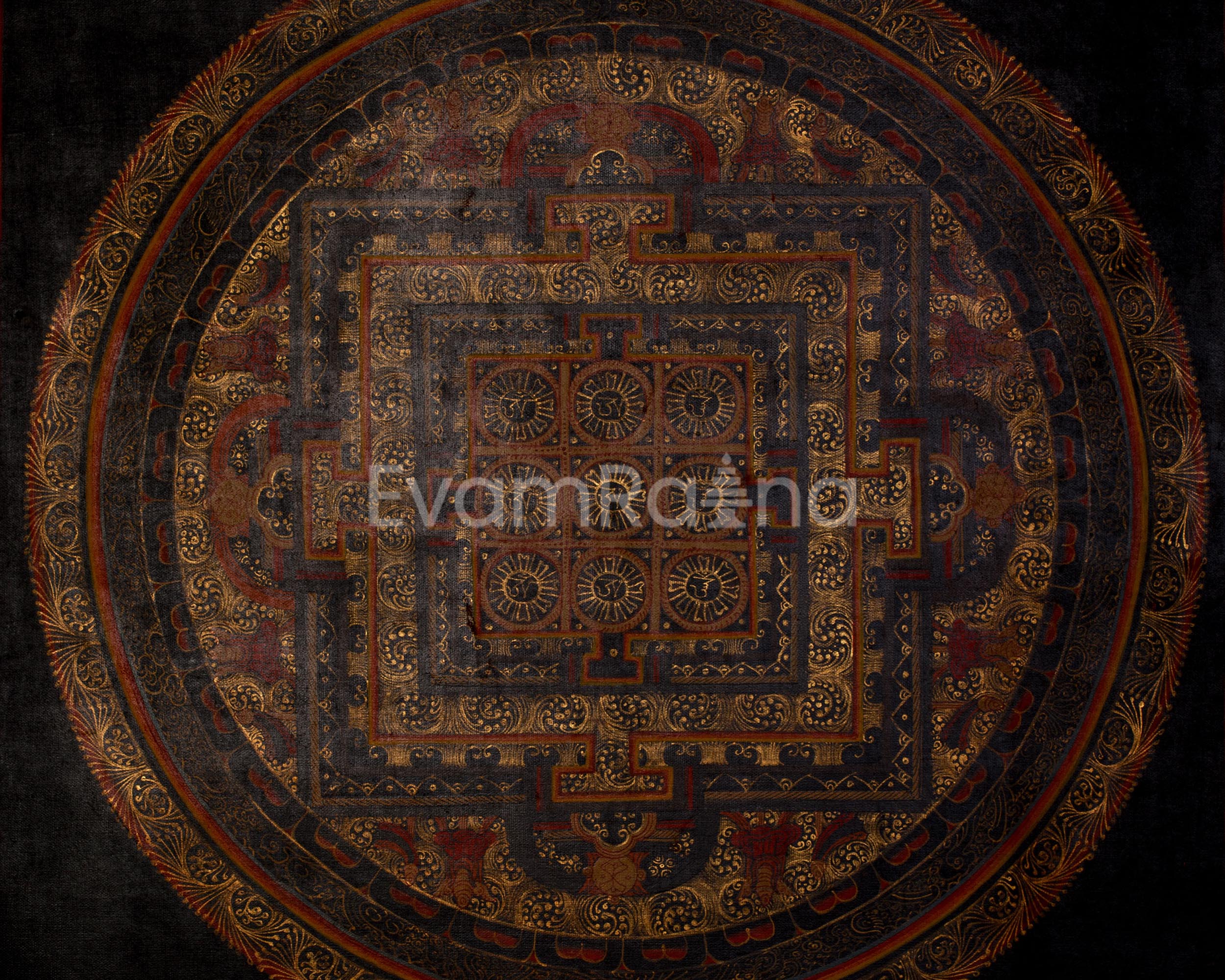 Buddhist Mantra Mandala | Spiritual Art of Protection | Mandala Painting