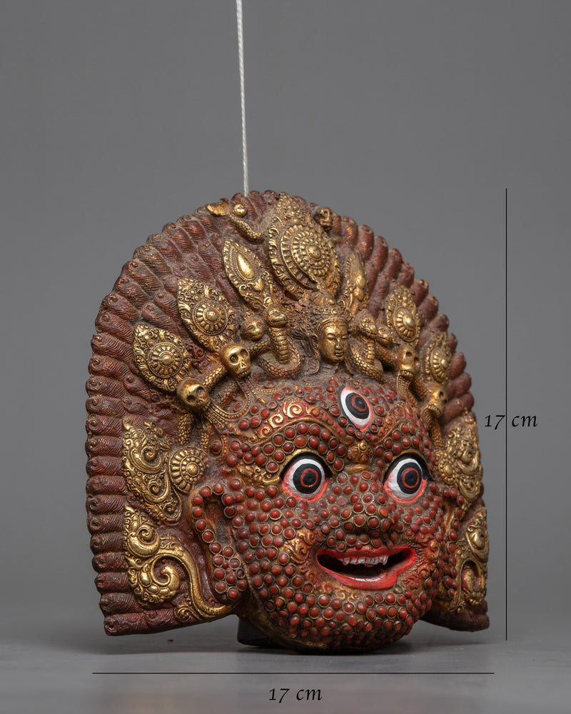 Bhairava Mask Wall Hanging | Handcrafted Hindu and Buddhist Protector