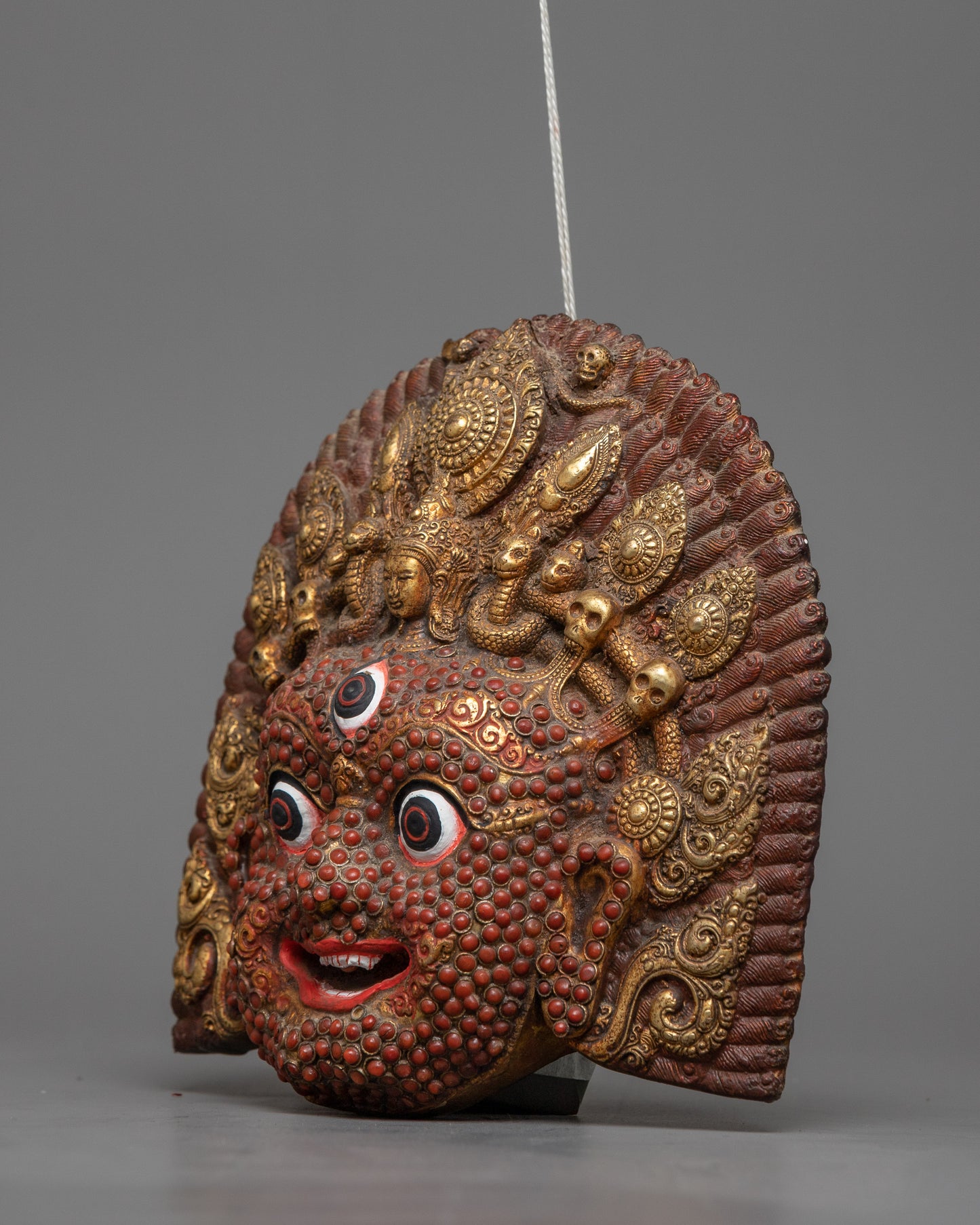 Bhairava Mask Wall Hanging | Handcrafted Hindu and Buddhist Protector