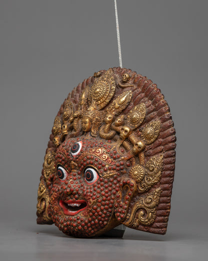 Bhairava Mask Wall Hanging | Handcrafted Hindu and Buddhist Protector